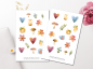 Preview: Herbst Aquarell Sticker Set